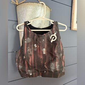 Peloton Show Up High Neck Floral Sports Bra medium